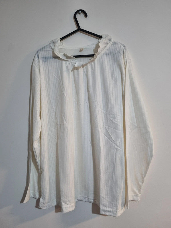 XXXL WOMENS WHITE LONGSLEEVED TOP