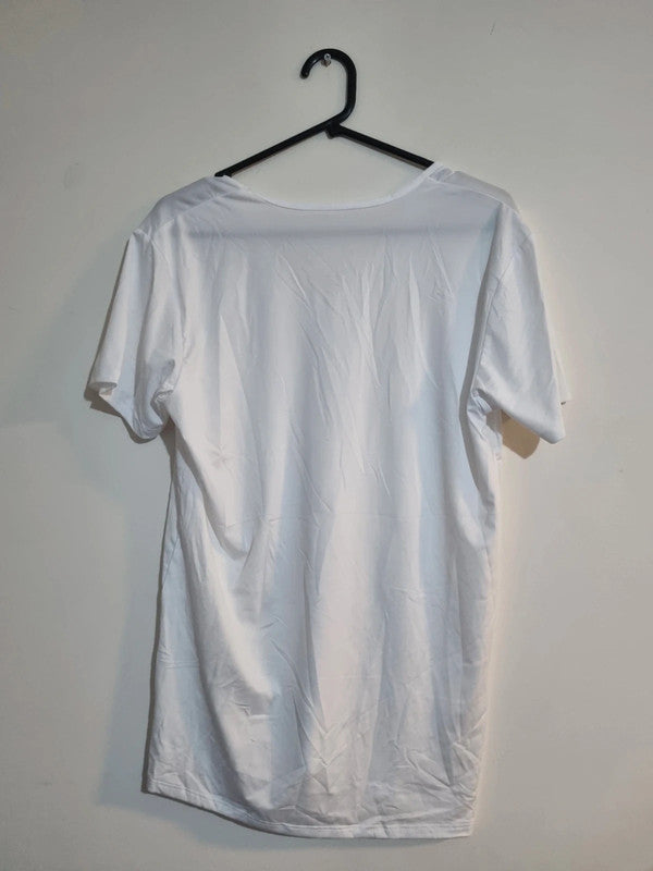 UNISEX MEDIUM PLAIN LIGHT WEIGHT V-KNECK T-SHIRT