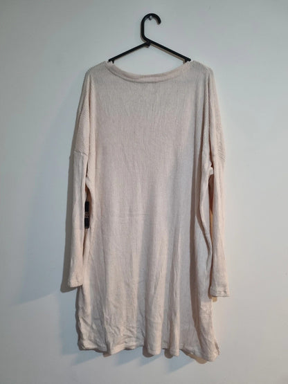 WOMENS XL PINK LONG BODY SWEATER