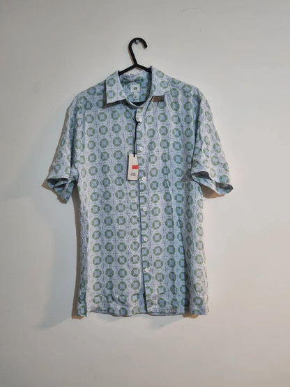 MENS XS BLUE RIVER ISLAND SHORT SLEEVED SHIRT