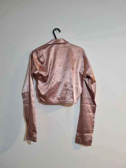 WOMENS SIZE 8 SHIMMER ROSE PRETTYLITTLETHING JACKET