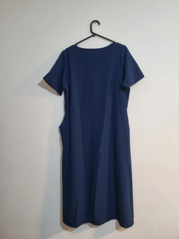 LARGE DARK BLUE PLAIN DRESS
