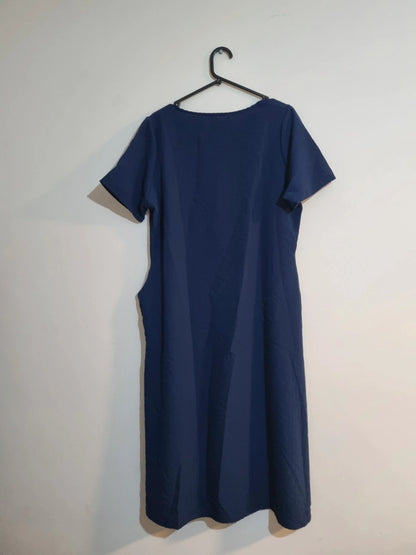 LARGE DARK BLUE PLAIN DRESS