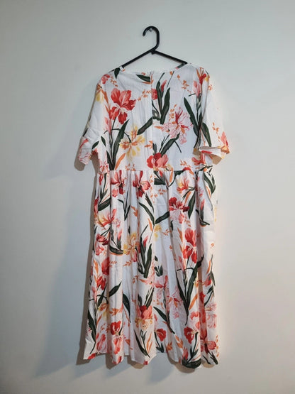 XL FLORAL/LEAF DRESS