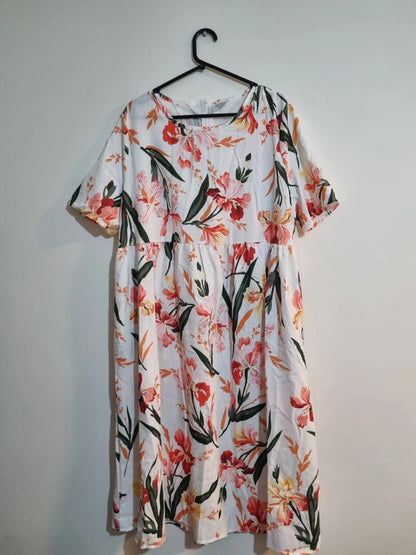 XL FLORAL/LEAF DRESS
