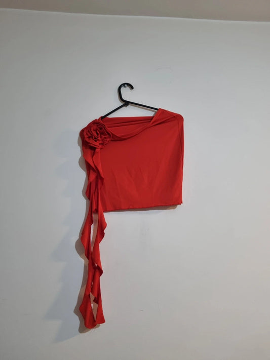 SMALL RED TOP AND SKIRT SET