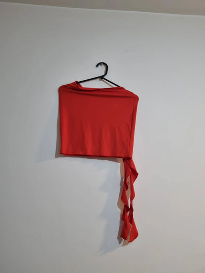 SMALL RED TOP AND SKIRT SET