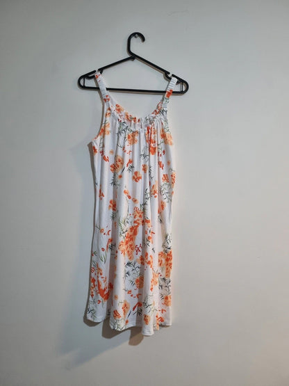 SMALL WHITE/ORANGE FLORAL DRESS
