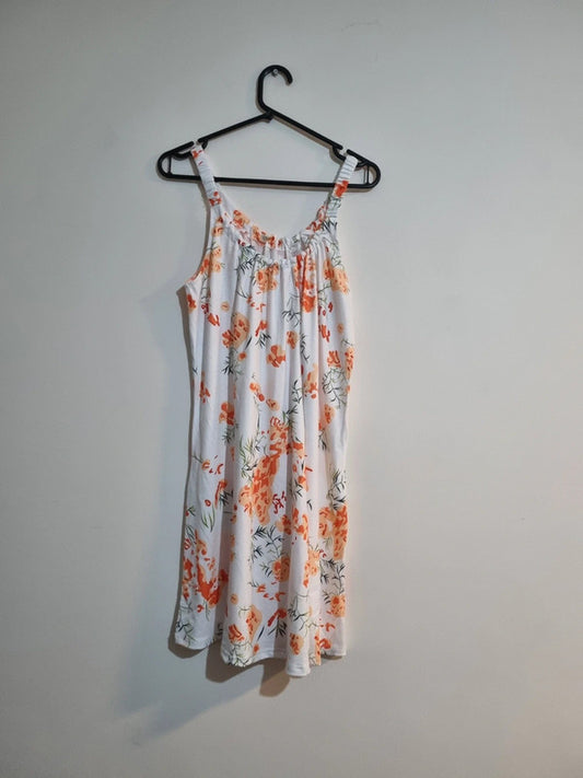 SMALL WHITE/ORANGE FLORAL DRESS