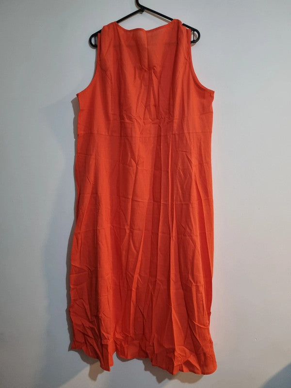 4XL PLAIN ORANGE DRESS