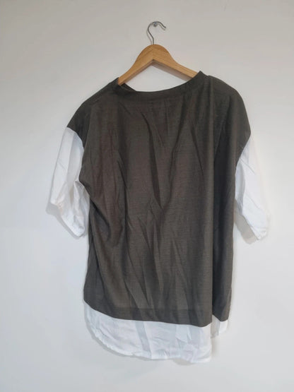 WOMENS XL GREEN/WHITE RAFITAR TOP