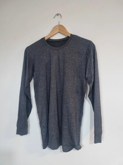 MENS MEDIUM GREY LONGSLEEVED SPORTS TOP