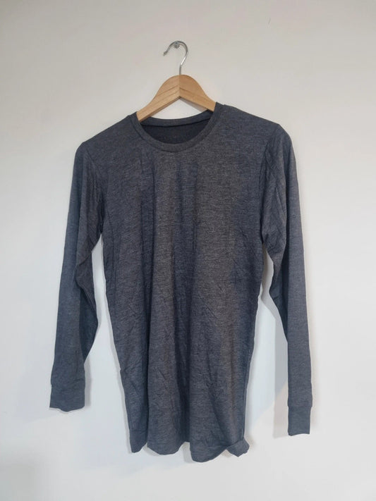 MENS MEDIUM GREY LONGSLEEVED SPORTS TOP