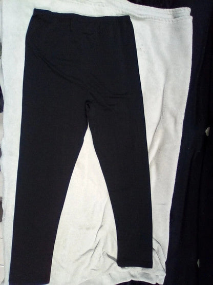 WOMENS M-L PLAIN BLACK LEGGINGS
