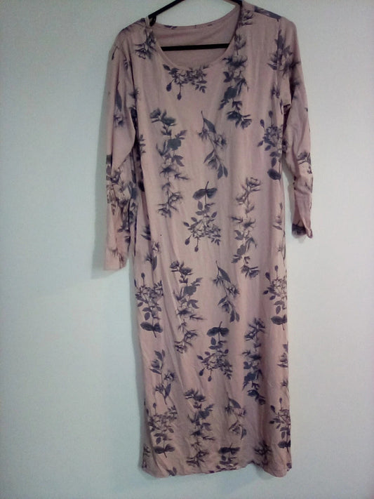 MEDIUM PURPLE/ BLACK FLOWER DRESS