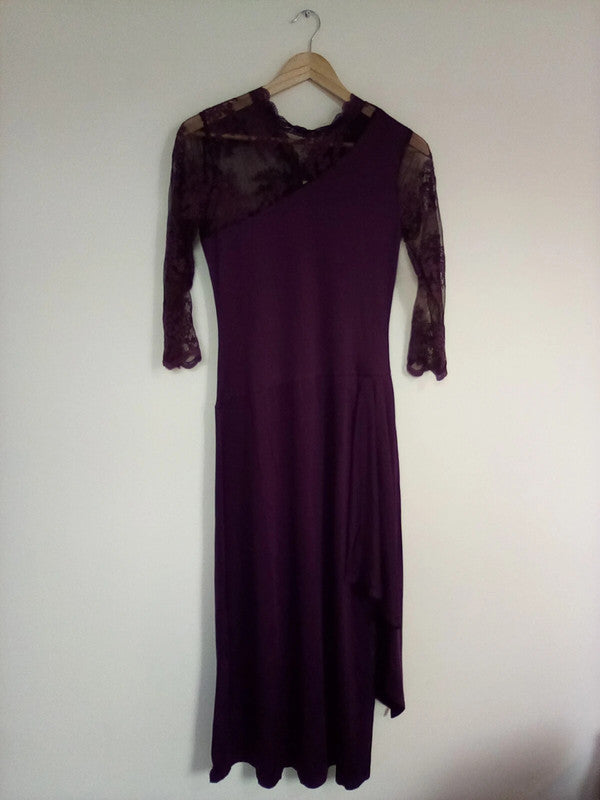medium purple plain/laced dress