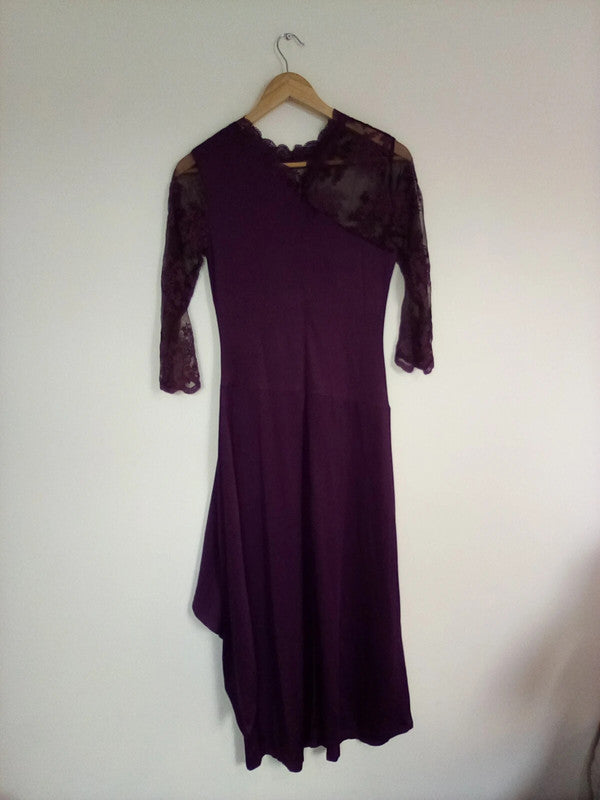 medium purple plain/laced dress
