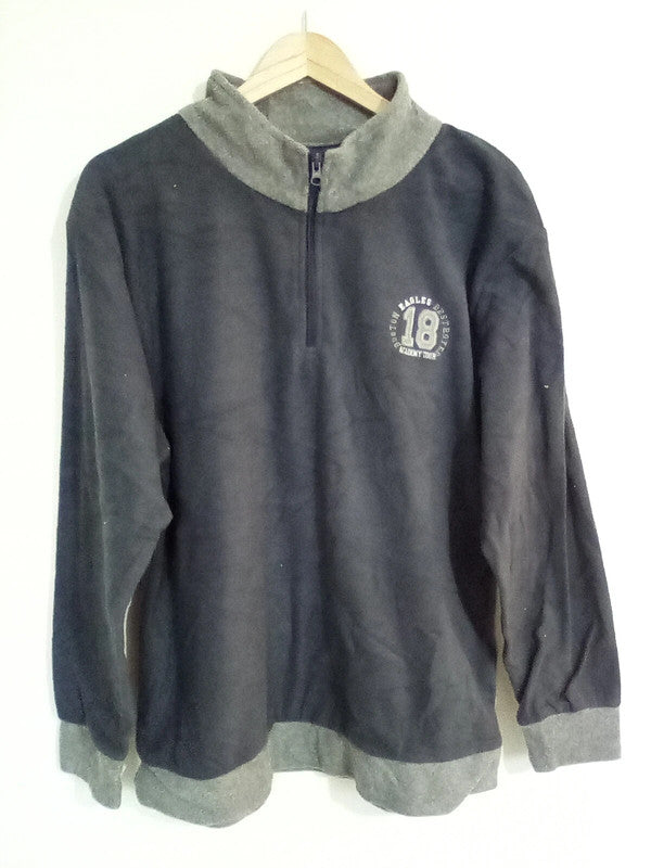 Adults large navy/grey eagles 18 fleece