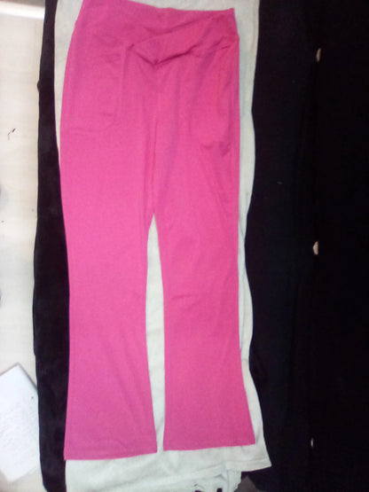LARGE WOMEN'S PINK LOW CUT TROUSERS
