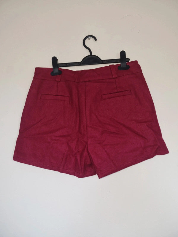 LARGE WOMENS BURGUNDY SHORTS