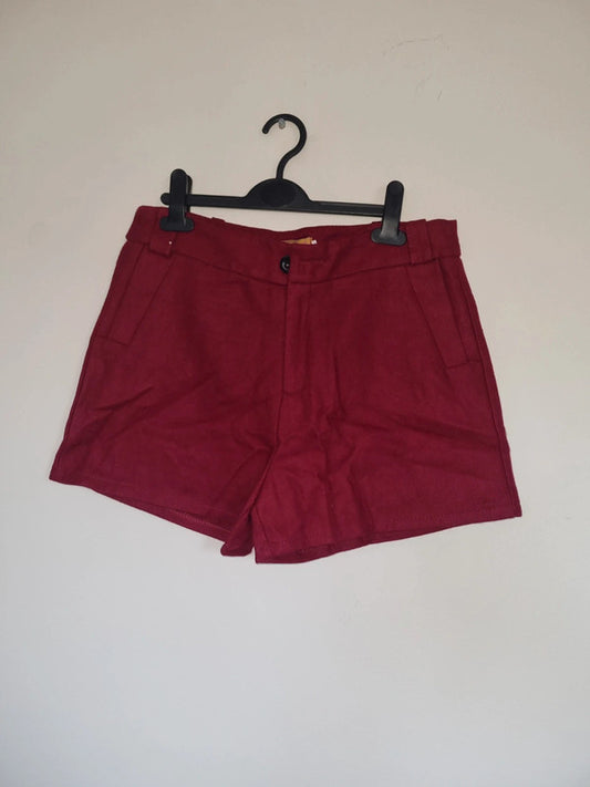 LARGE WOMENS BURGUNDY SHORTS