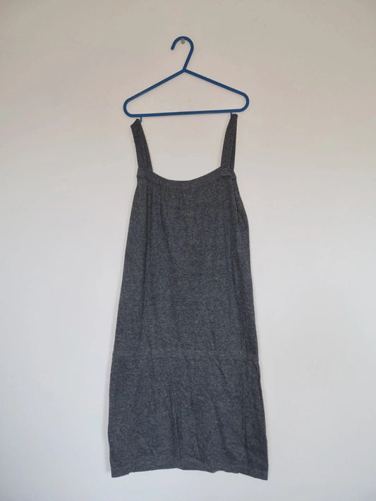 SMALL WOMENS GREY BUTTONED DRESS