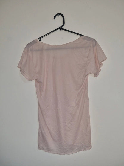 XL WOMENS PLAIN PINK T-SHIRT