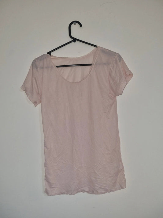 XL WOMENS PLAIN PINK T-SHIRT