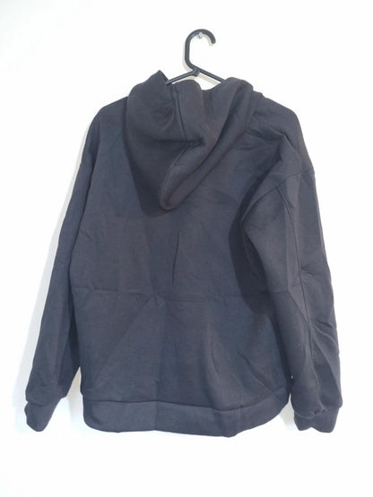 MEDIUM BLACK BAGGY ZIPPED HOODIE