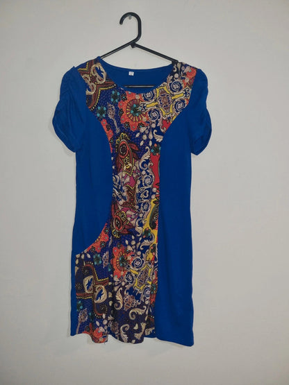 XL BLUE/FLORAL DRESS