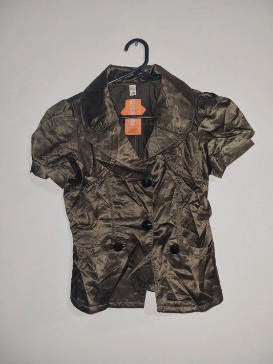 MEDIUM WOMEN'S GREEN SHORT SLEEVED TOP