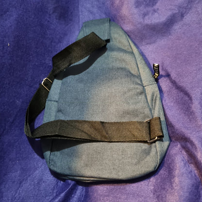 Medium blue sling bag
