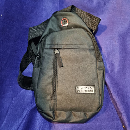 Medium black sling bag