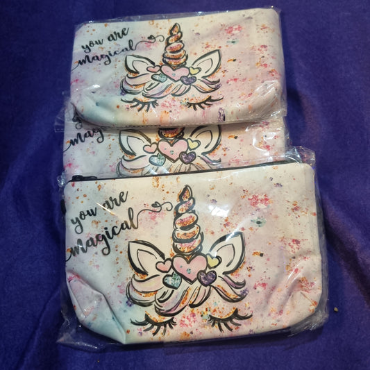 Unicorn makeup/pencil bag