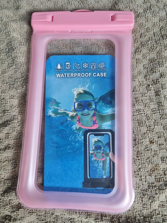 PINK WATERPROOF PHONE CASE