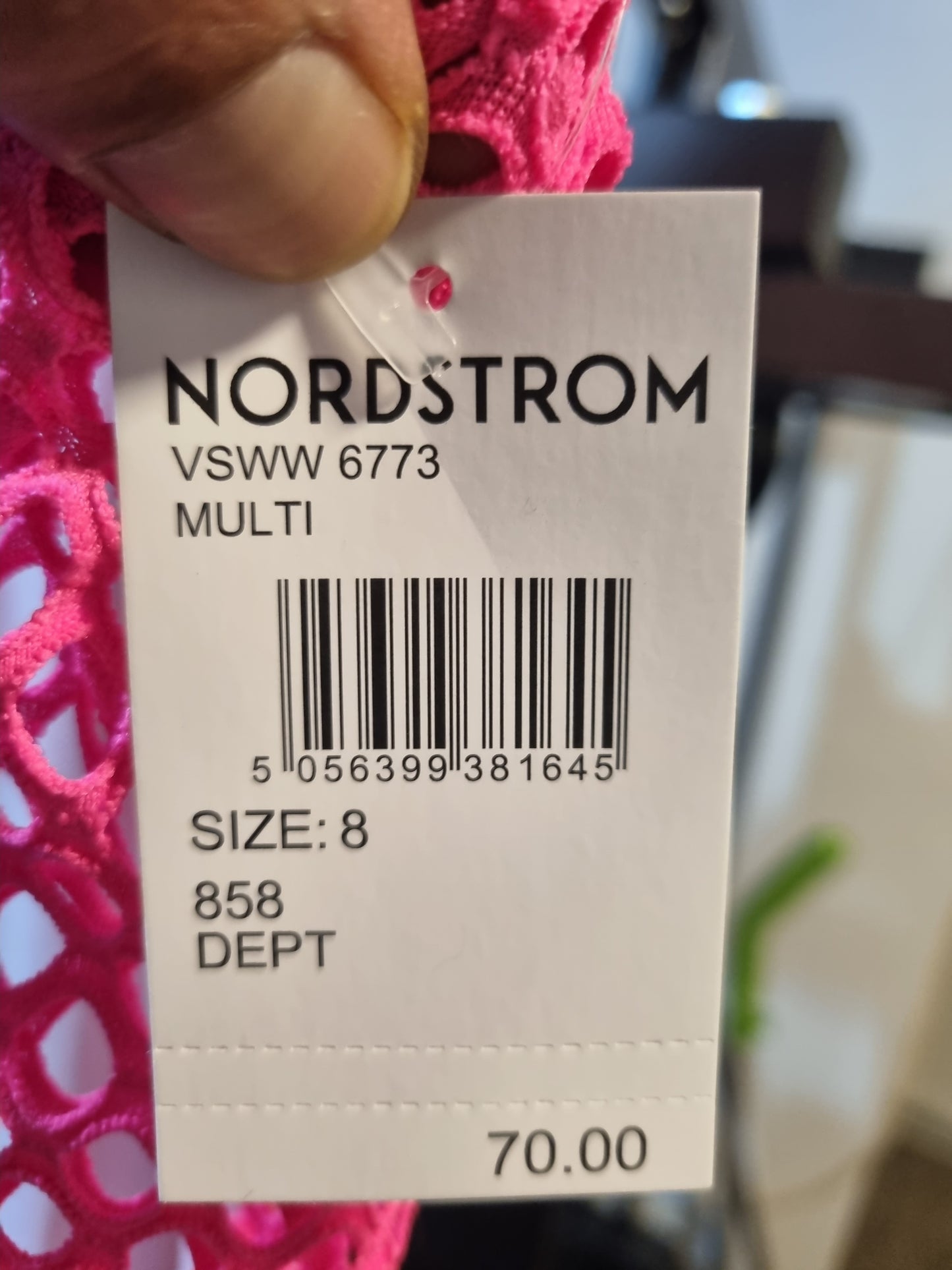 VINTAGE SUPPLY -NORDSTROM - PINK PARTY DRESS SIZE 8