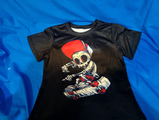 SKELETON SKATER KIDS T-SHIRT