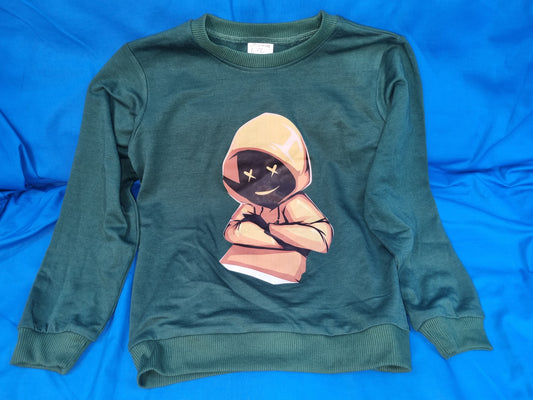 GREEN CHILDRENS ANIME SWEATER