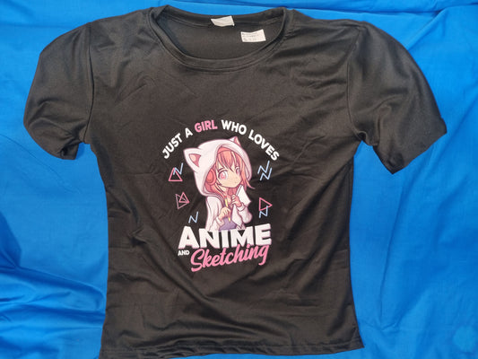 WOMENS ANIME MEDIUM T-SHIRT