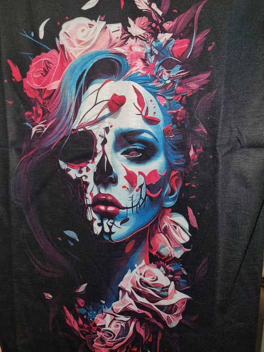 WOMENS LARGE MASKED WOMEN T-SHIRT