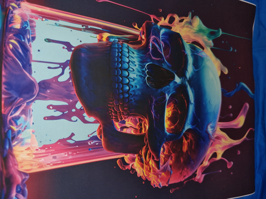 Vibrant skull art canvass