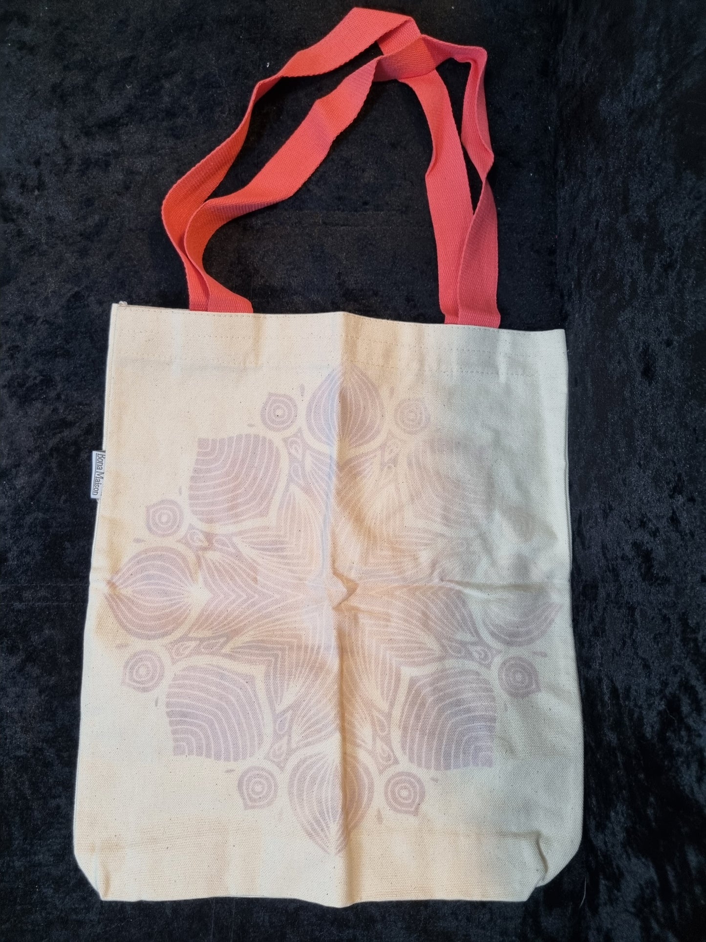 FADED TRIBAL FLOWER TOTE BAG 103
