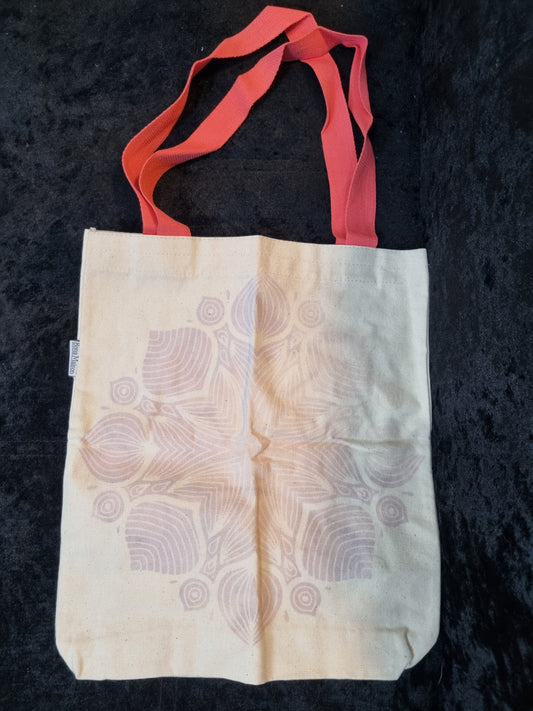 FADED TRIBAL FLOWER TOTE BAG 103