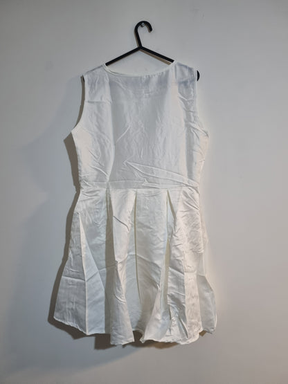 WOMEN'S MEDIUM CREAM MIDI DRESS