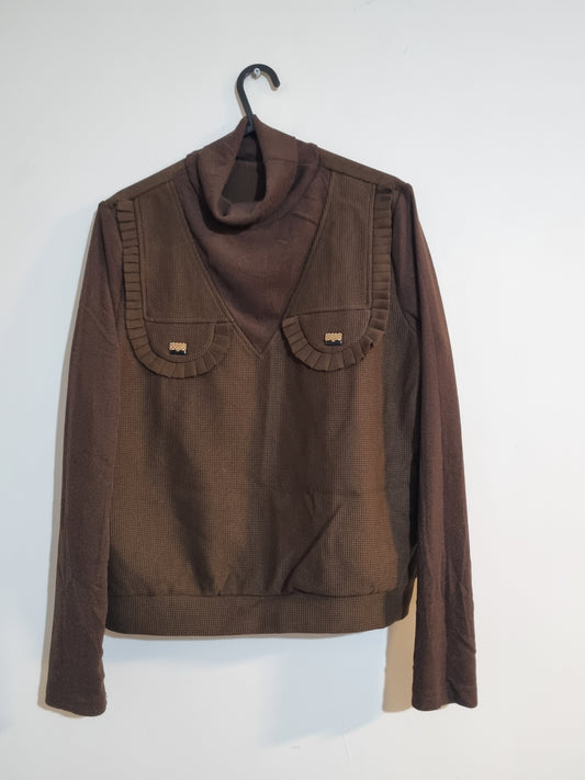 WOMEN'S SMALL/MEDIUM BROWN TOP