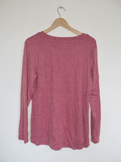 Adult's Large Red Long Sleeves Top