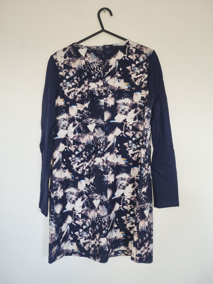 Women's Small Blue Patterned Dress