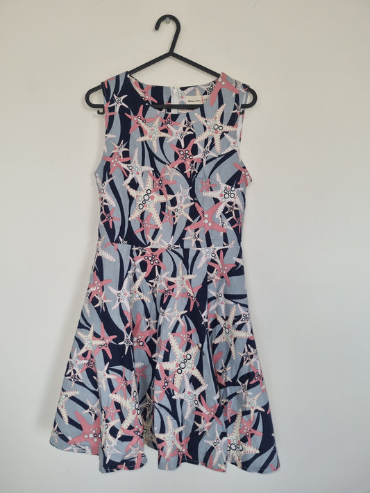 Teenager/XSmall Women Blue Star Fish Dress