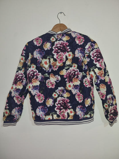 Teen/XSmall Women's Dark Blue Floral Jacket