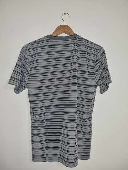 Men's Medium Grey/Black Striped T-Shirt